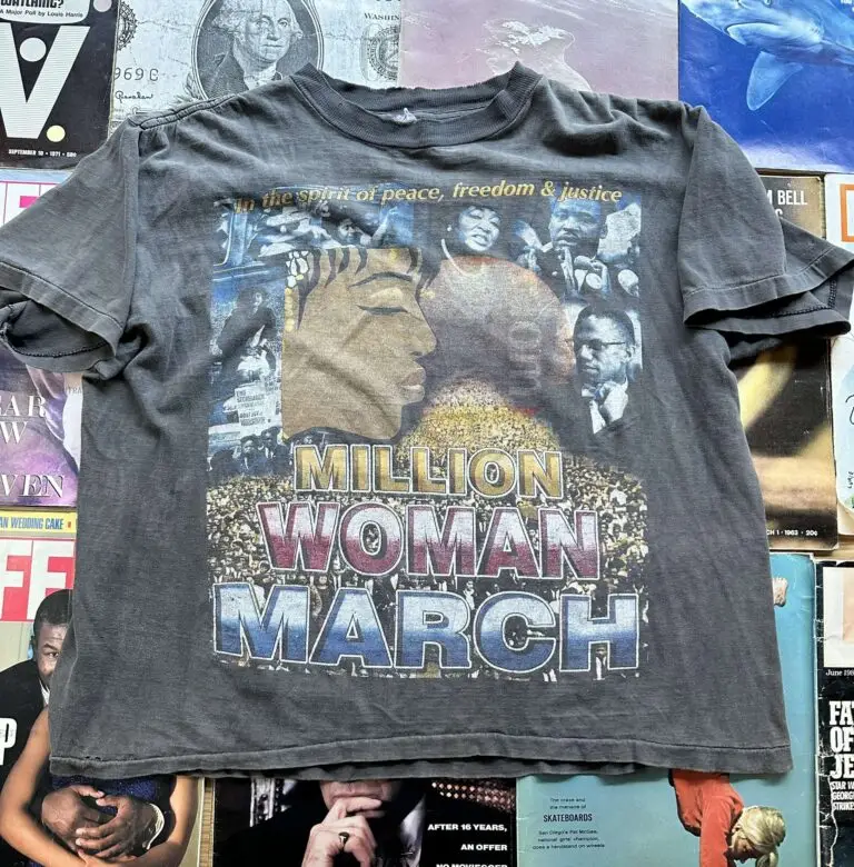 90s faded Million Woman March double sided rap tee