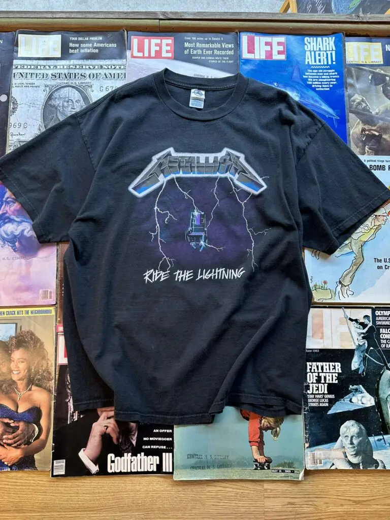 1994 Metallica "Ride The Lightning" double-sided tour shirt