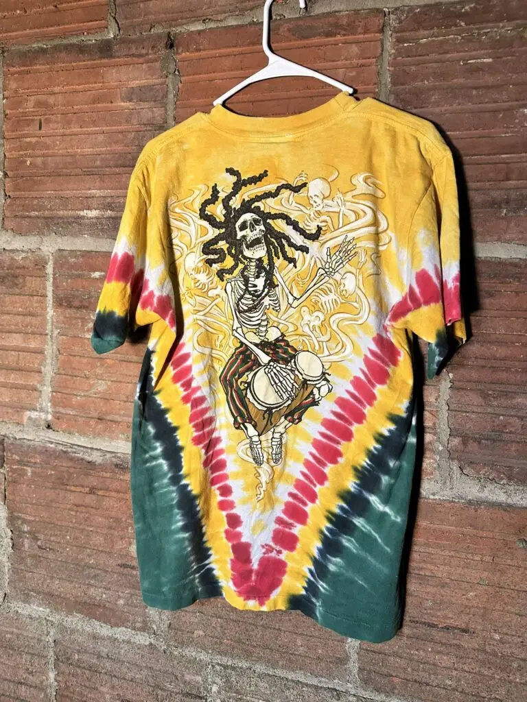 Vintage Liquid Blue Grateful Dead Rasta Tie Dye Shirt