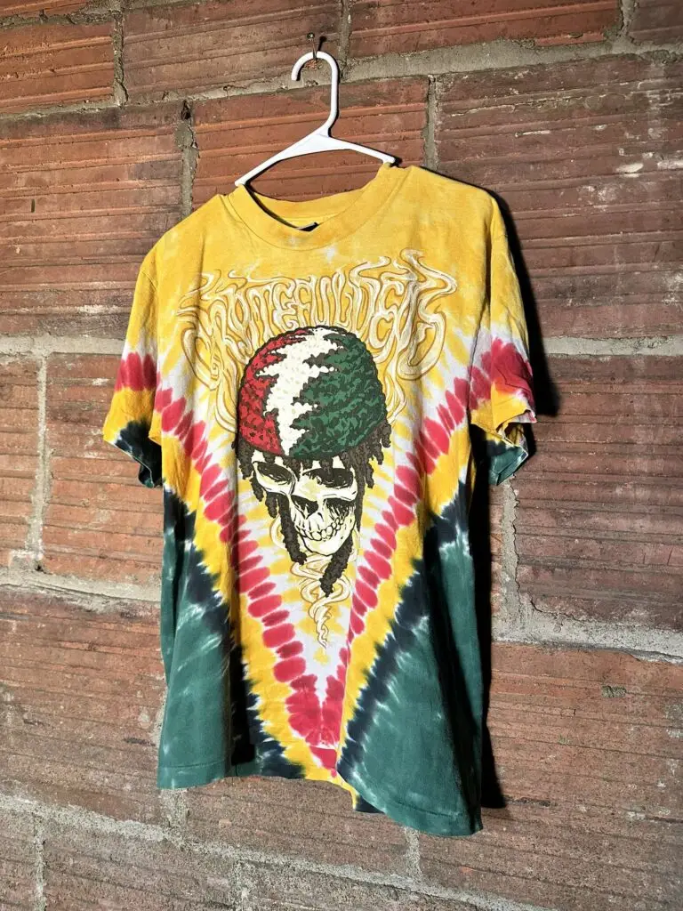 Vintage Liquid Blue Grateful Dead Rasta Tie Dye Shirt